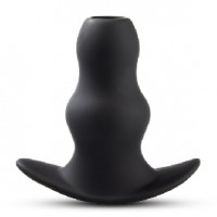 Butt Plug Hollow 3 Pc Set Silicone Black